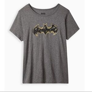 NWT TORRID CLASSIC FIT RINGER TOP - WARNER BROS. BATMAN